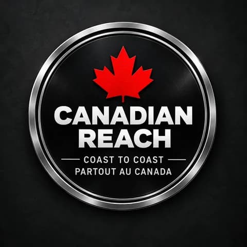 Sceau « Canadian Reach — coast to coast, partout au Canada »