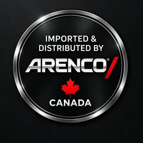 Sceau « Imported & distributed by Arenco — Canada »