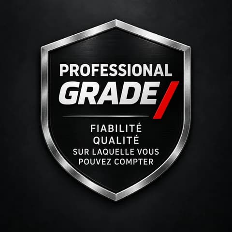 Sceau « Professional Grade — fiabilité, qualité »