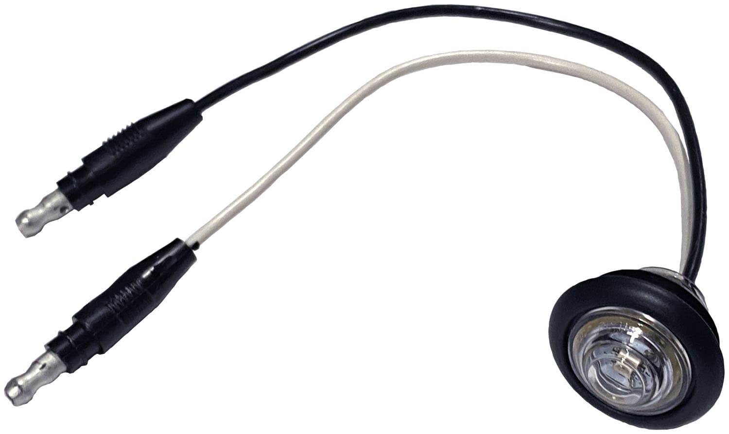 LED M/C PC RND W/2 .180 BLTS CLR LENS, 0.75"