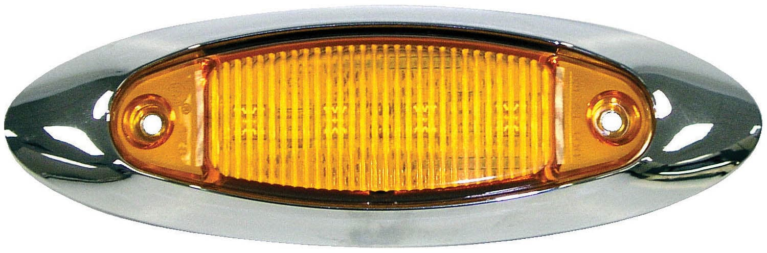 LED M/C OBLG W/CHRM BZL 4.75"X 1.50" MV