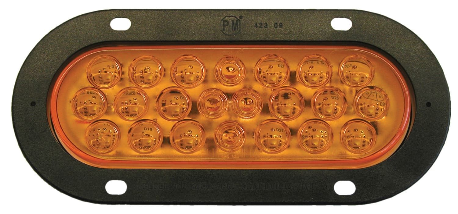 LED STRB LGT OVL FLNG AUX TYPE 2, 6.5"X2.25"  MV