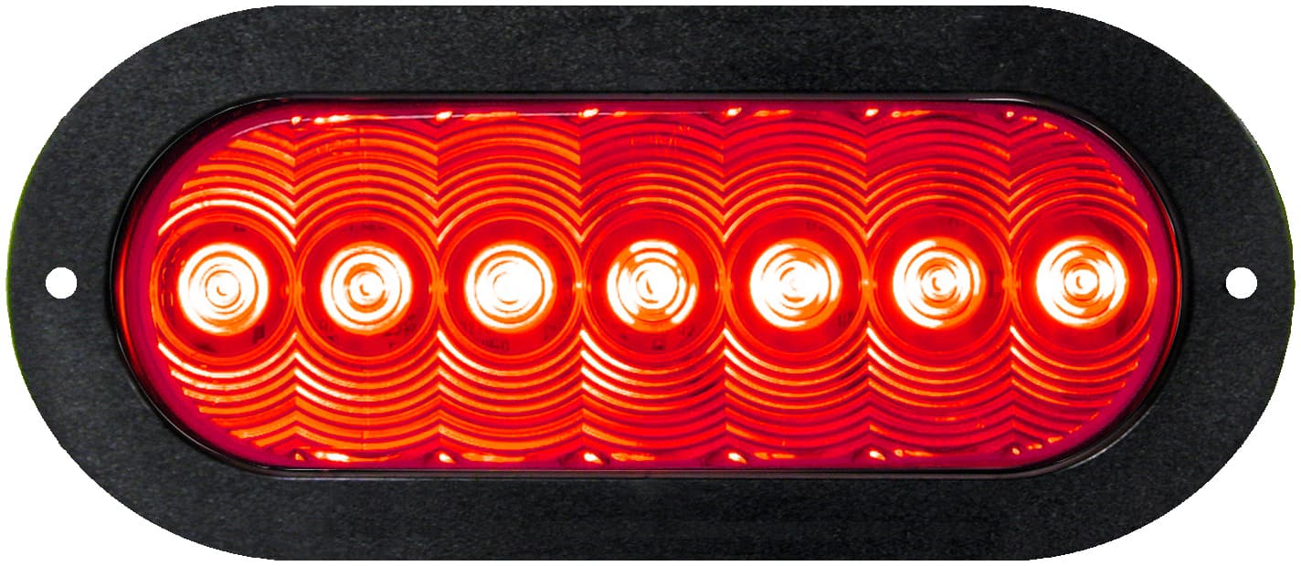 Lumen X ® Narrow Bride AMP Ovale Arrêt / Clignotant / Arrière Feu, Narrow, 2-Screw Bride, Vrac Pac
