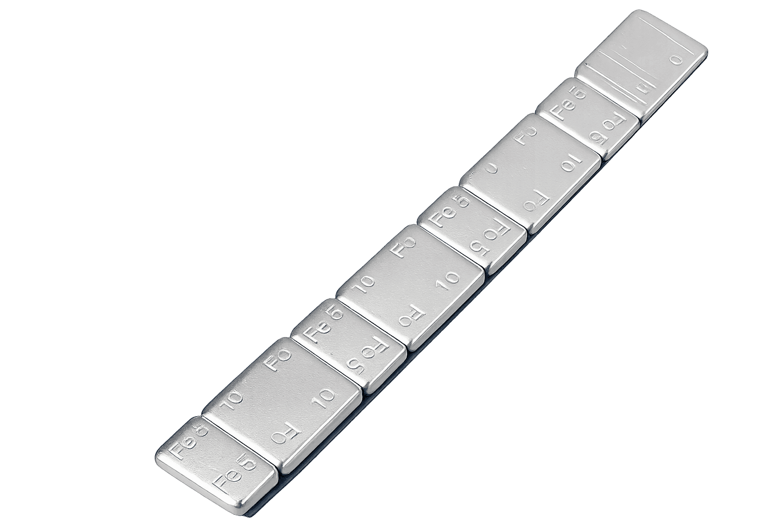 Pesées d'équilibrage autocollantes en acier – 1/4 oz – Gris, 52 bandes, 3 mm