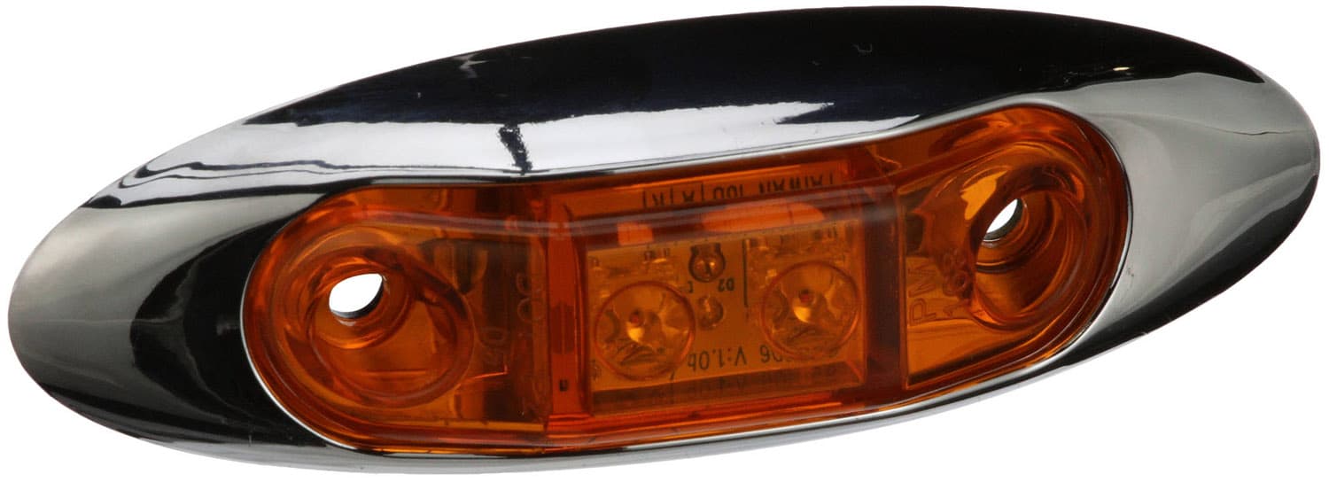LED M/C P2 OBLG W/CHRM BZL 3.95"X1.35"
