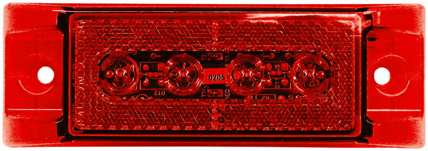 LED M/C P2 RECT W/RFLX 6.0"X2.0"