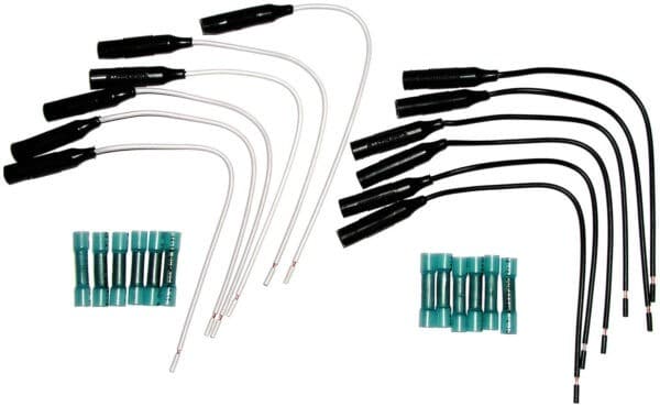 LEAD WIRE W/.180 RECP 6/WHT 6/BLK W/12 BUTT SPLICE