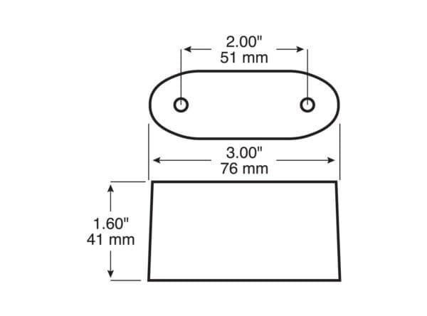 BKT LP SIDE MNT BKT 3.21x1.24