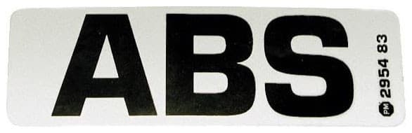 ABS DECAL, 4"x1.25"