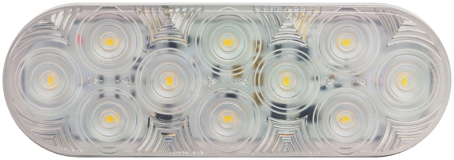 Lumen X ® AMP Ovale Arrêt / Clignotant / Arrière Feu, Transparent Lentille, Passe-fil, Vrac Paquet