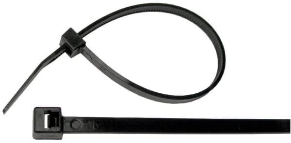 4"BK NYL TIE WRAP 18# TS (25)
