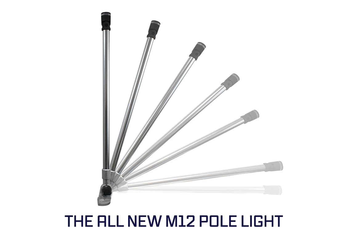 All Around Pole Lt Chromed Metal Base 18IN Sheathed PgTl