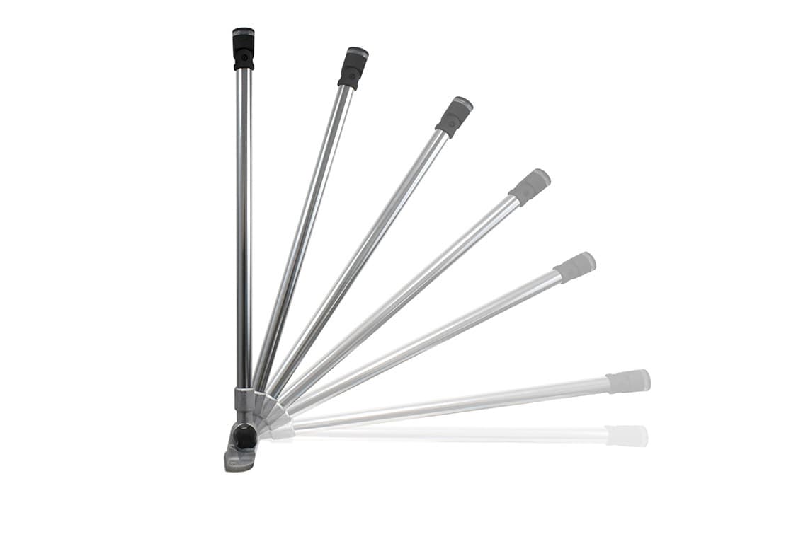 All Rond Pole Feu Vertical Cam Lock Base 12 in