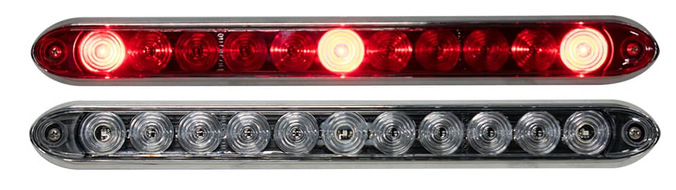 Red Low Profile ID Bar Red Lens w/.156 Bullets