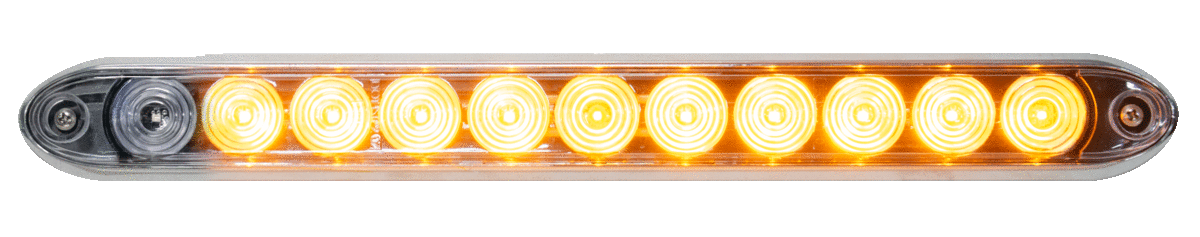 Ambre 11DEL Transparent Lentille SM Traffic Advisor avec 9IN L