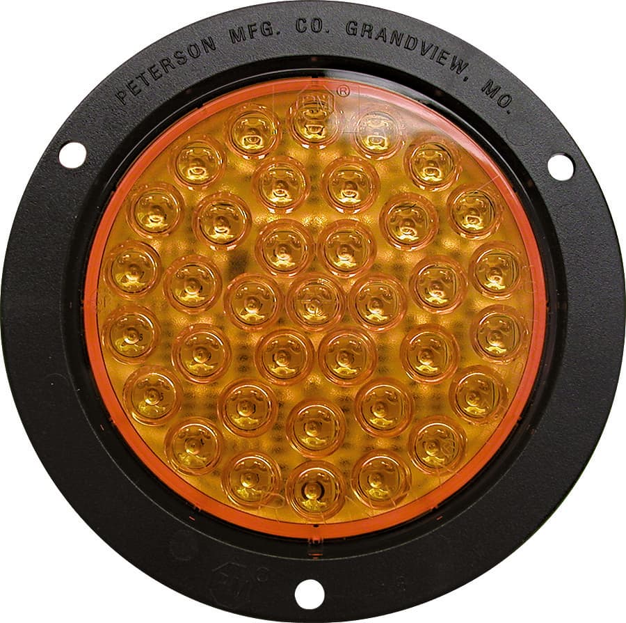 LED STRB/TRN CRBSD, RND 36 DIO AMP HSG FLNG MNT 4"