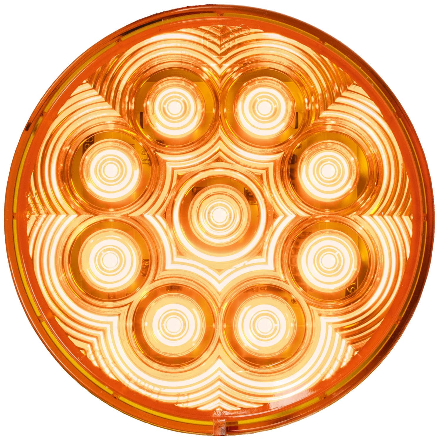9-Diode 4" Rond Stroboscope & Arrière Clignotant Signal avec Sync, Ambre, Roadside High, Vrac Paque