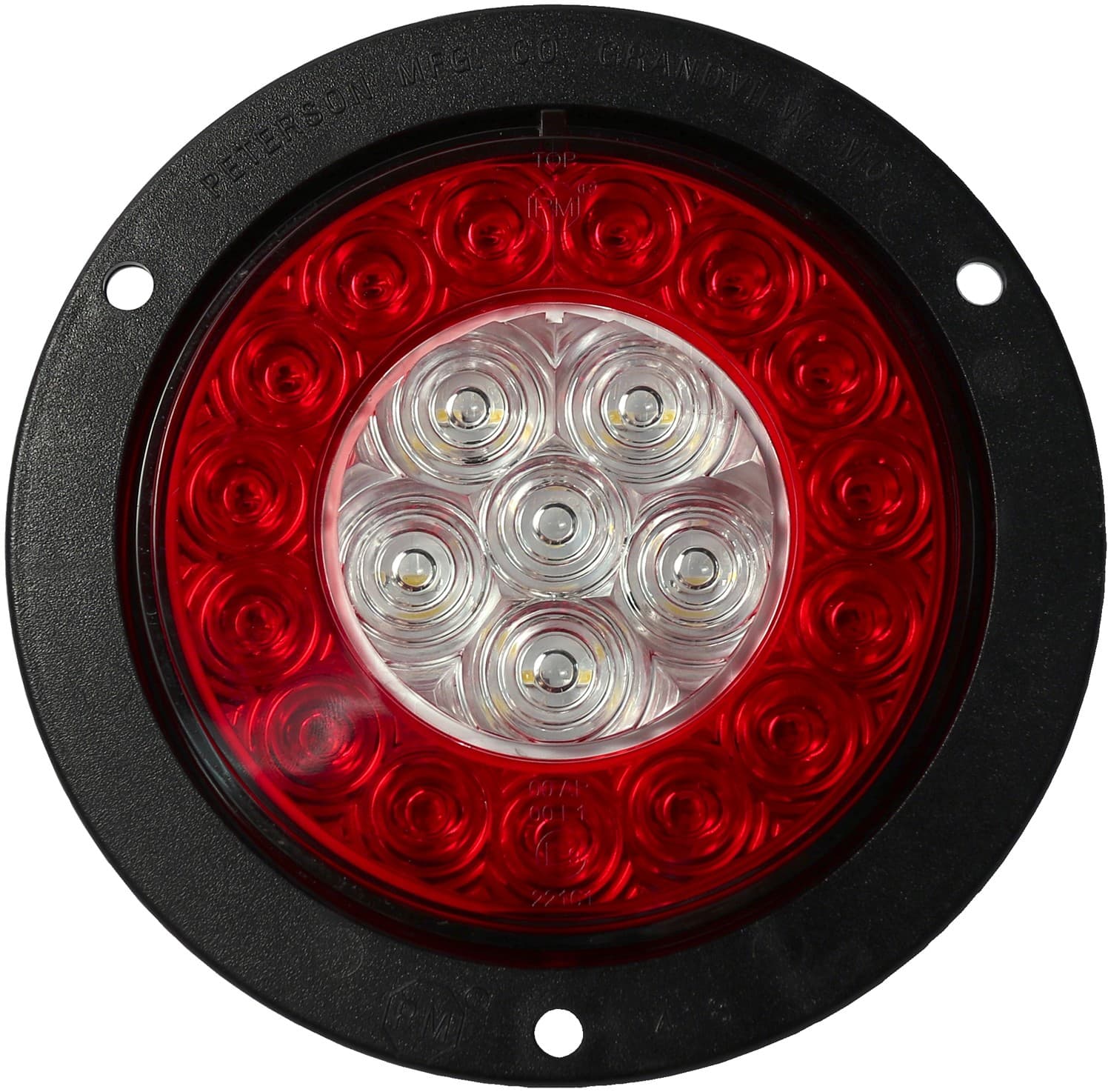 LED REAR FOG & REV LGT RND ECE GROM MNT 4" MV