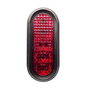 6" Oval Red STT Vertical Grommet Mount R