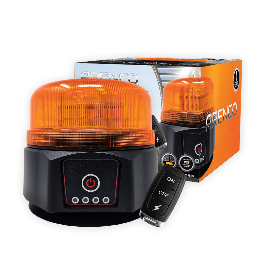 Balise magnétique à éclairage clignotant rechargeable avec télécommande