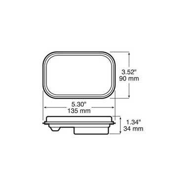 LED, B/U LGT RECT VRT ECE 6.5'LEADS 5.30"X3.44",MV – Image 3