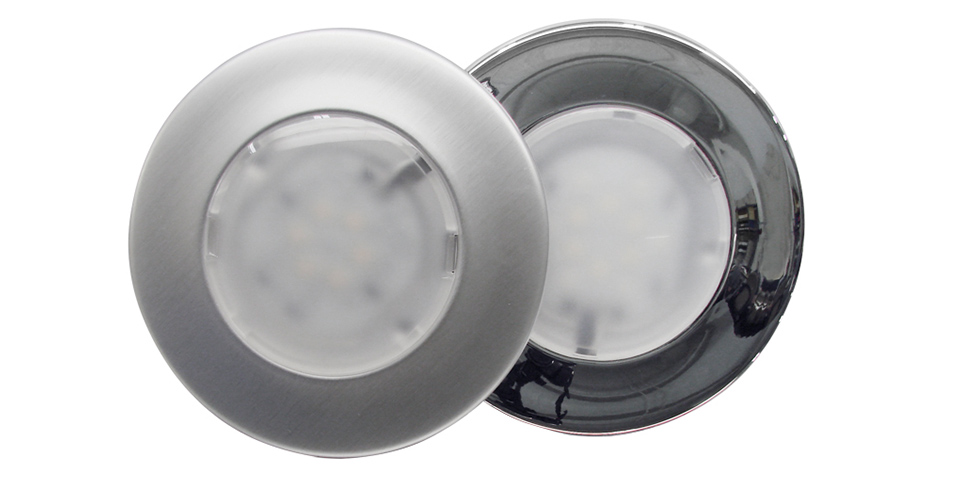 6 Intérieur Feu Blanc Chrome Trim Anneau